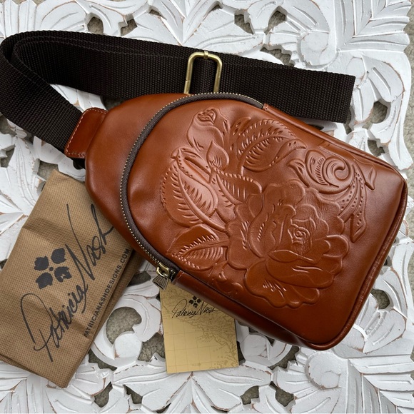 Patricia Nash Marisol tooled leather sling bag NWT - Picture 2 of 6
